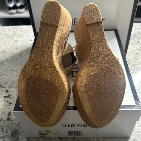 Gold Wedge Sandals - Picture 5 of 5